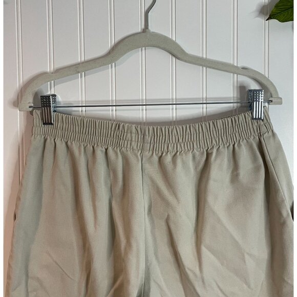 Womens Bollie Brooks Beige Elastic Waist Pants Size 12P Cotton/Polyester - Picture 5 of 13